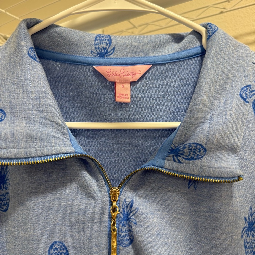 Lilly Pulitzer Blue Pineapple Pattern Jacket - image 2